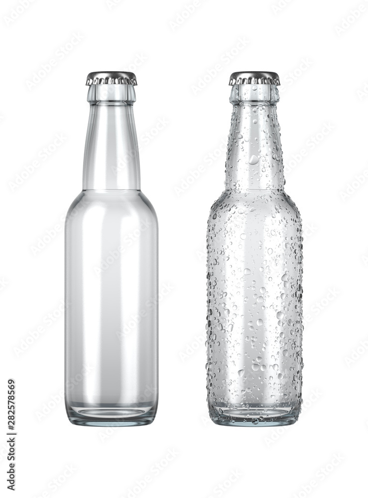 Empty Clear Beer Bottle Empty Clear Beer Bottle