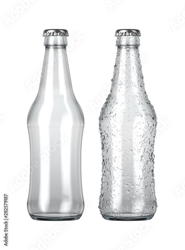 Wallpaper Mural Empty Clear Beer Bottle Torontodigital.ca