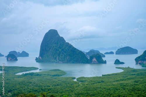 Obraz na płótnie Famous landscape view point in Southen of Thailand name