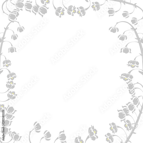 Wallpaper Mural frame with flowers Torontodigital.ca