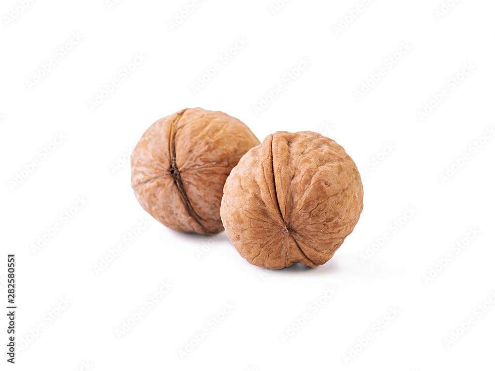 Walnuts isolated on a white background Walnuts isolated on a white background