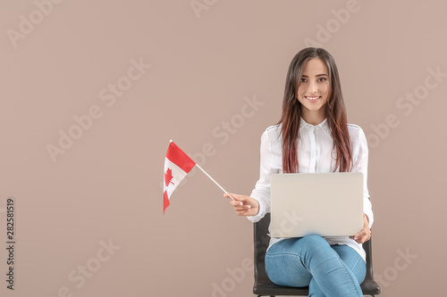 Young student with Canadian...