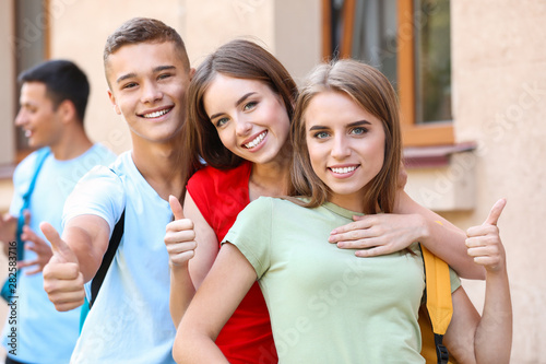 Portrait of young students ...