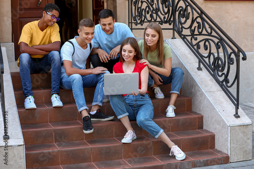 Portrait of young students ...