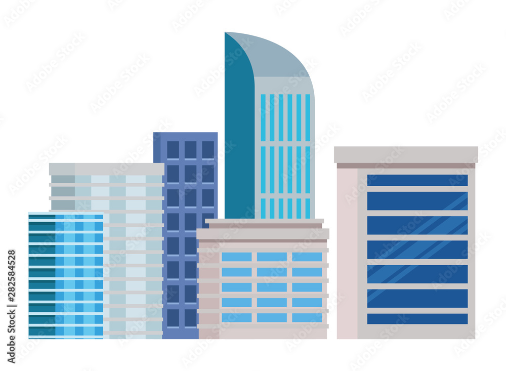 Office buildings and skyscraper real estates