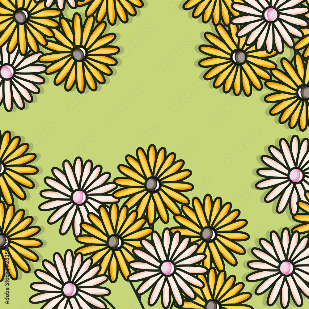 flowers garden plants decorative frame flowers garden plants decorative frame
