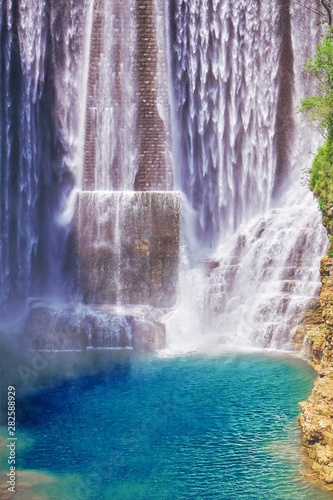 scenic waterfalls in the mountain