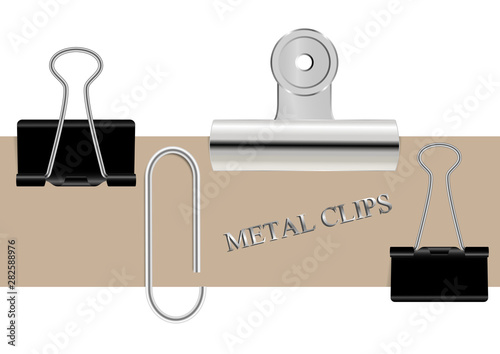 metallic paper clips