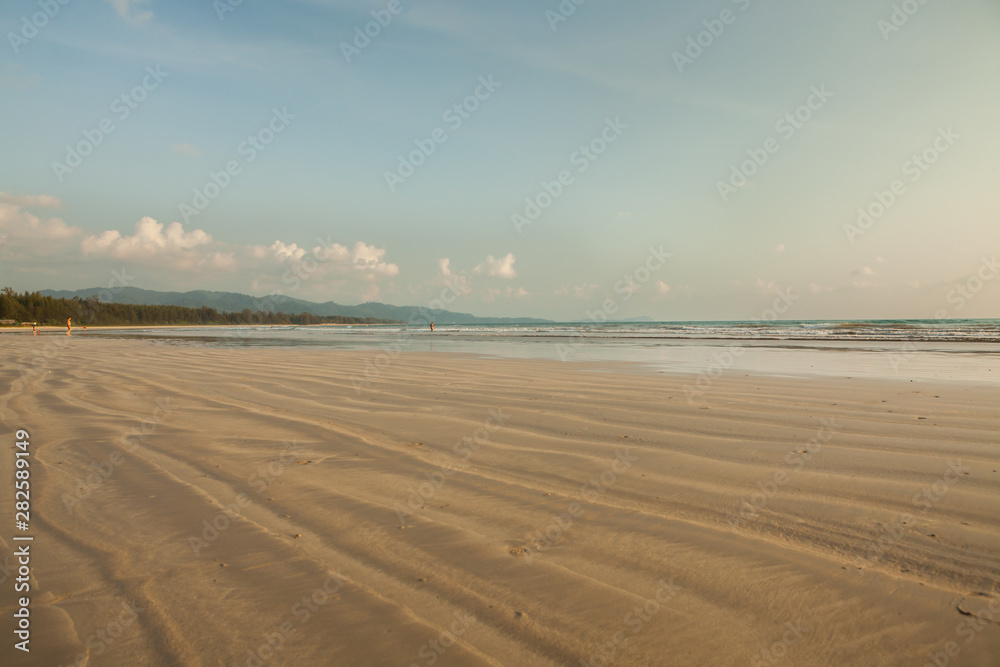 Sunset on Khao Lak beach.Phang nga, Thailand.