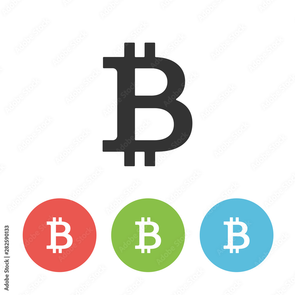 Bitcoin crypto currency vector icon Bitcoin crypto currency vector icon