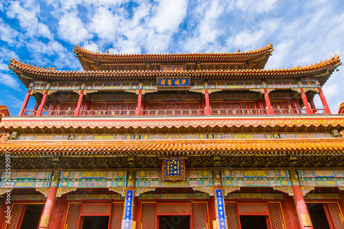 Beijing Tibetan Buddhism temple yonghe gong, classical architectural landscape
