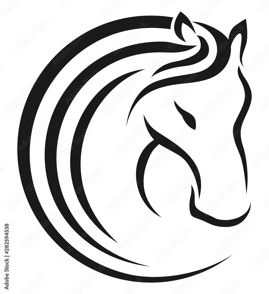 Horse half circle lines Horse half circle lines