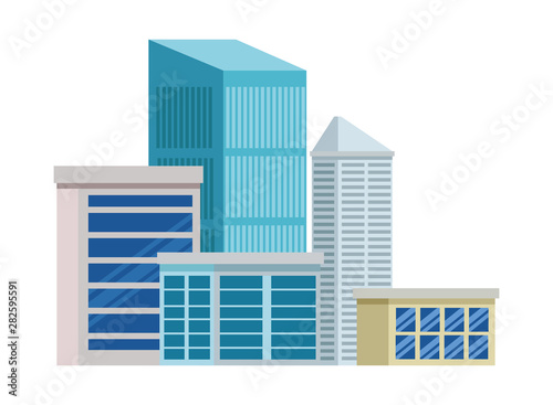 Office buildings and skyscraper real estates