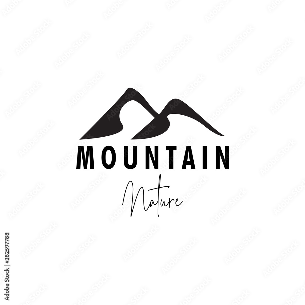 Mountain logo design template vector isolated illustration