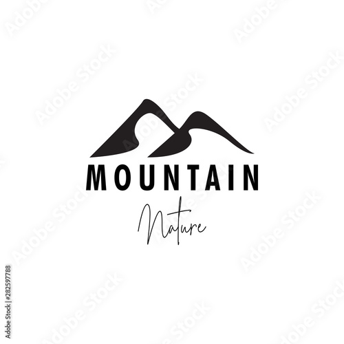 Mountain logo design template vector isolated illustration