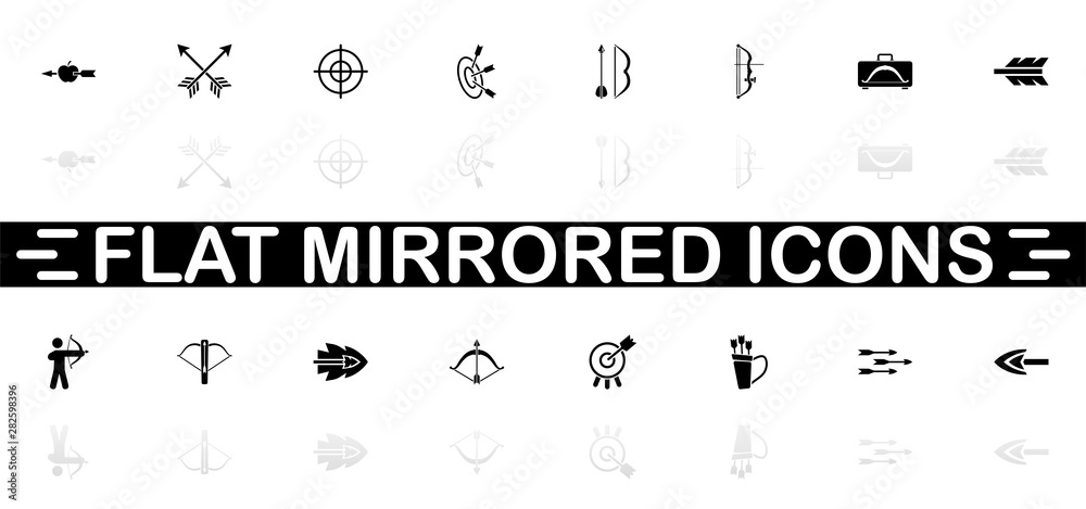 Bows and Arrows - Flat Vector Icons Bows and Arrows - Flat Vector Icons