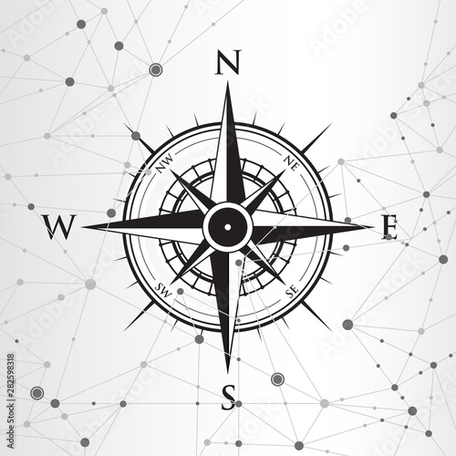 Compass on a geometric connection background