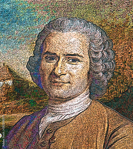 Jean-Jacques Rousseau on 20 Numismas Canberra 2019 banknotes. Colbert-Jacques Augusto, Political Philosophy. Fancy polymer money. Applied Currency Concepts. Banknotes Collection photo