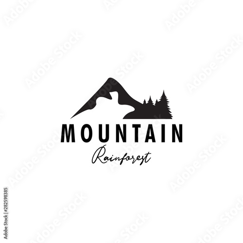 Mountain logo design template vector isolated illustration