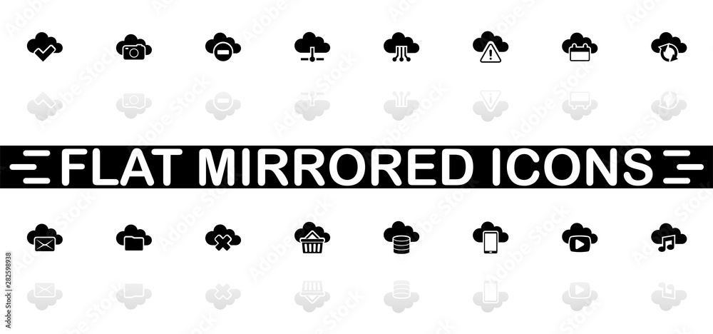 Computing Cloud - Flat Vector Icons