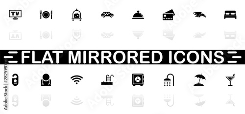 Hotel - Flat Vector Icons