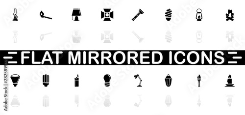 Light Source - Flat Vector Icons