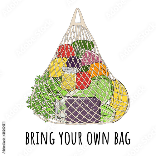 Bring your own bag. Zero waste lifestyle