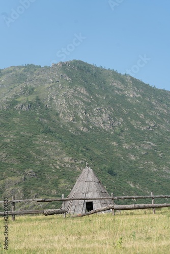 ethnic old ail house in the mountains