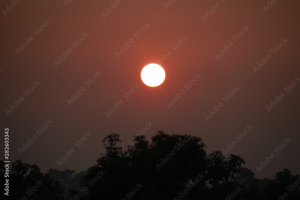 Fototapeta premium moon over the lake