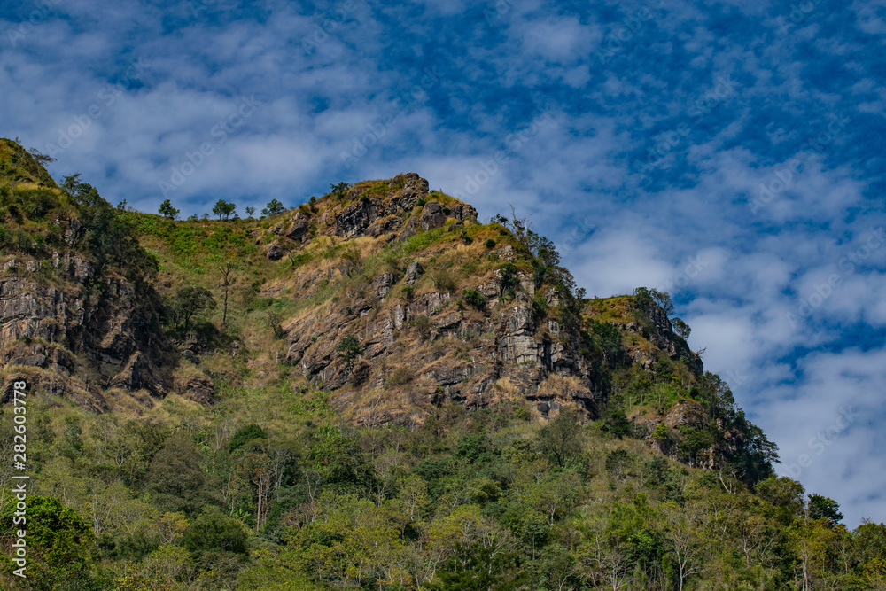 Beautiful high rock cliff mountain, Khao Kho, Petchabun