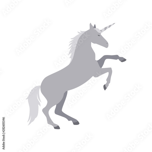 Magic pegasus, unicorn fairy-tale animal vector card