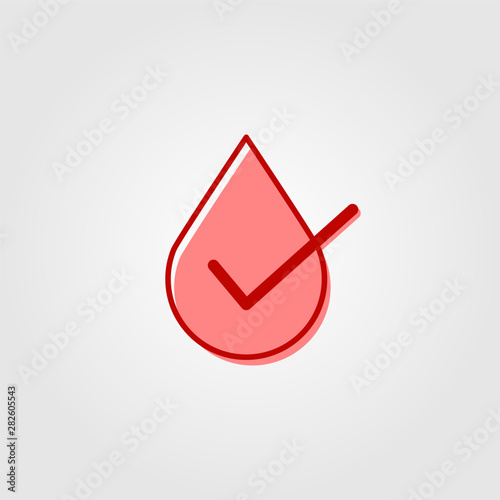 blood liquid water drop check logo vector icon designs