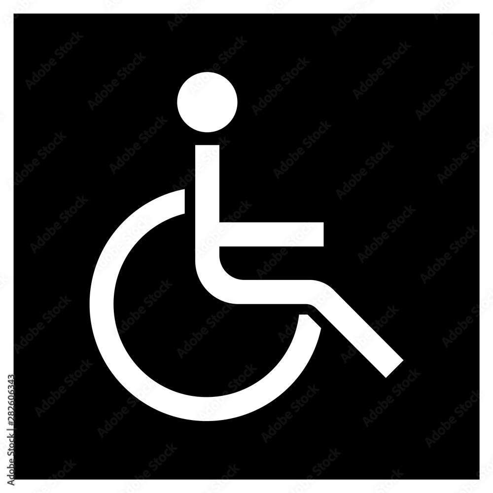 Wheelchair. Icon. A vehicle for people unable to move due to disability. Wheelchair. Icon. A vehicle for people unable to move due to disability.
