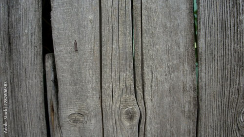 The fence of the old wooden boards