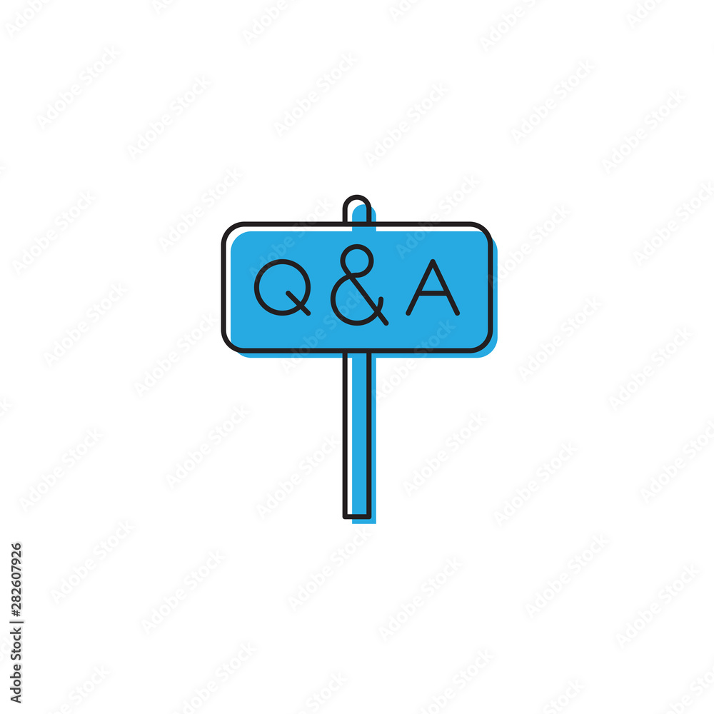 QnA or question and answer vector icon symbol isolated on white background QnA or question and answer vector icon symbol isolated on white background