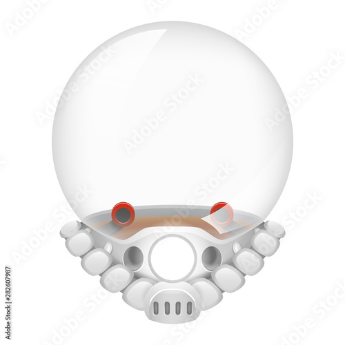 Spaceman astronaut cosmonaut helmet tantamareska retro space sci-fi design vector illustration
