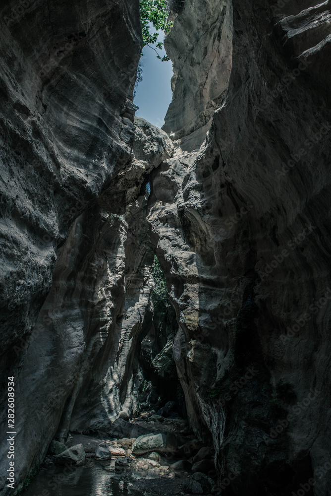 Natural sight canyon of Avakas on Cyprus, formed the river.