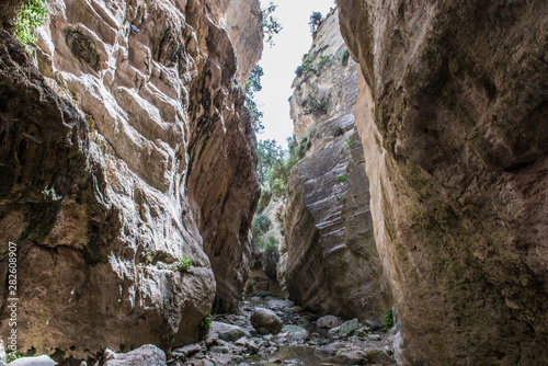 Natural sight canyon of Avakas on Cyprus, formed the river.