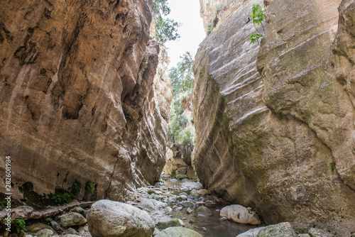 Natural sight canyon of Avakas on Cyprus, formed the river.