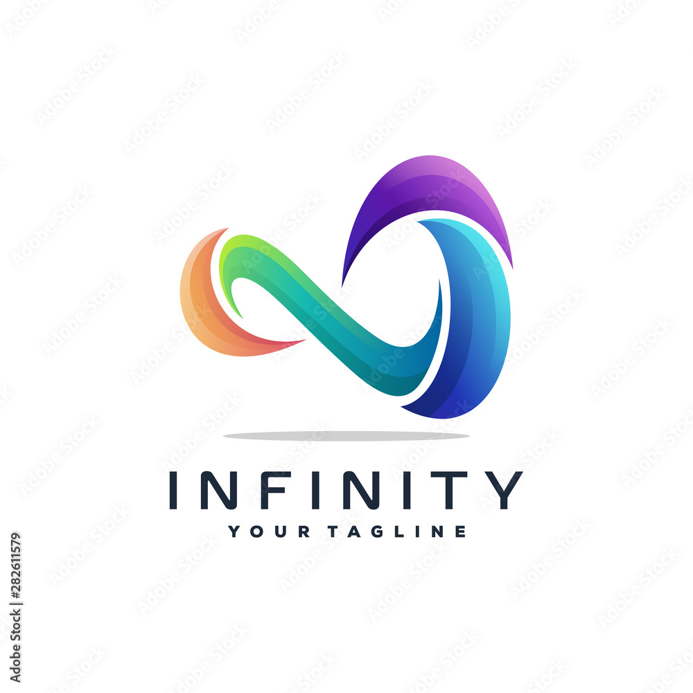 Obraz premium awesome infinity gradient logo design