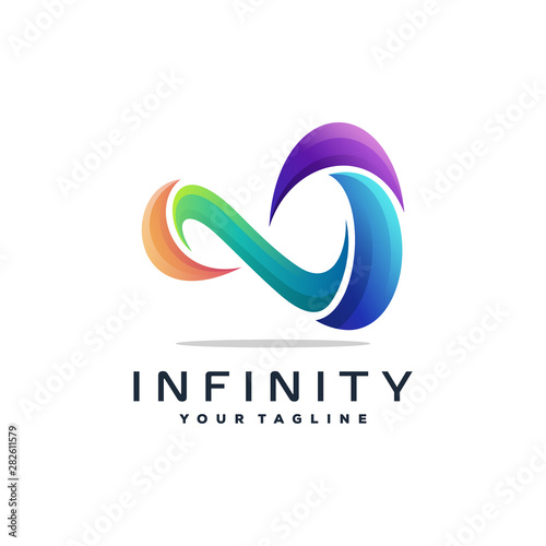 awesome infinity gradient logo design