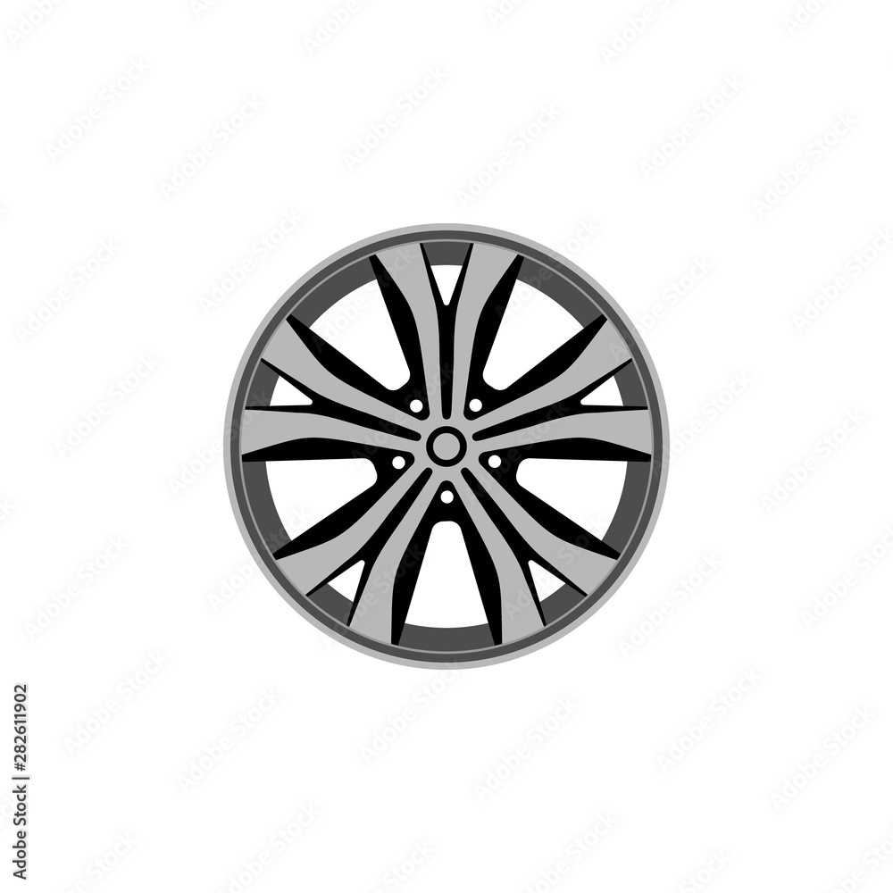 Car rim icon isolated on white background