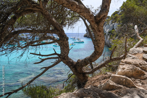 Panoramic views of Cala Macarella in Menorca © roberto