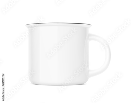 Realistic blank cup mockup isolated on white background. Vector illustration. Can be use for your design. EPS10.