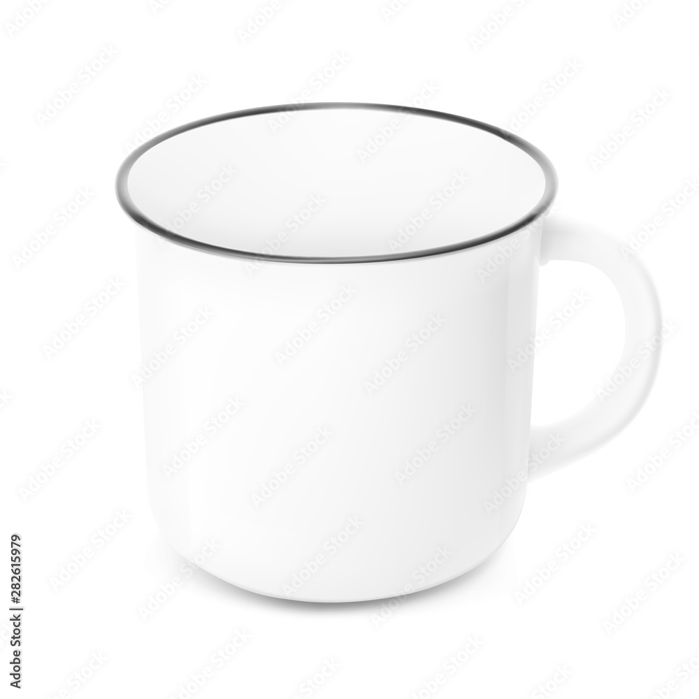 PrintRealistic blank cup mockup isolated on white background. Vector illustration. Can be use for your design. EPS10. PrintRealistic blank cup mockup isolated on white background. Vector illustration. Can be use for your design. EPS10.