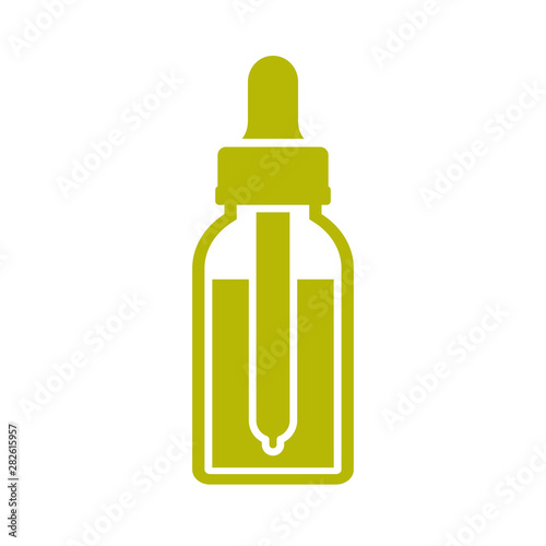 Tincture bottle and dropper vector icon