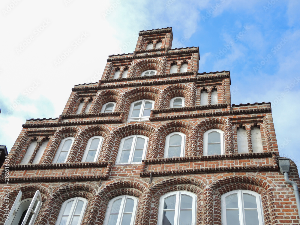 Facade of an old house in Lueneburg, Germany