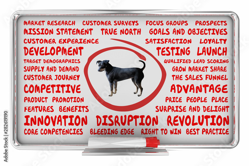 Dogs Pets Animals Business Model Company 3d Illustration photo