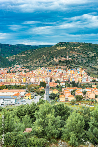 Bosa  colourful town in Sardinia  Italy.
