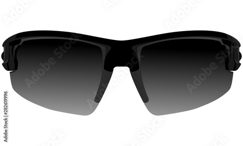 Fashion sport sunglasses with black frames